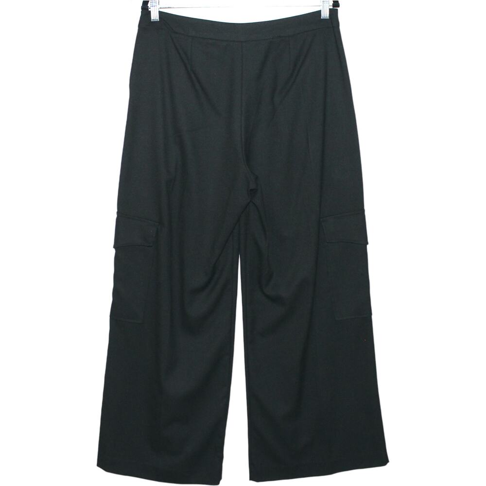 KOTON Arzu Sabanci Wide Leg Black Pants Size EU 42 Large - Picture 9 of 13